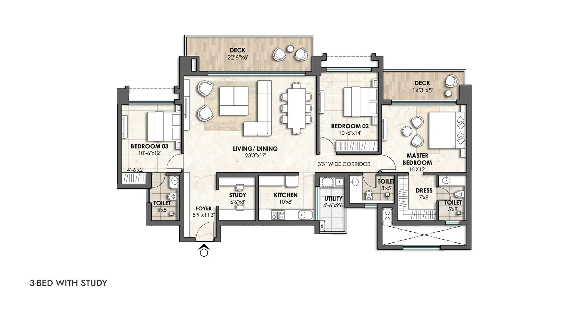 lodha azur floor plan 3.5 bhk